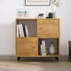 Hexa Engineered Wood Bookshelf Multipurpose Storage Rack in Giant Wood Colour