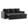 Kowloon Sectional 3 Seater Pull Out Sofa cum Bed In Pebble Grey Colour