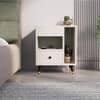 Hexa Red Engineered Wood Dressing Table in Frosty White Colour