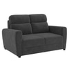 Alvaro Velvet 2 Seater Sofa Dark Grey Color