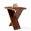 Ikiriya Sheesham Wood Contemporary Side Table in Natural Teak Finish
