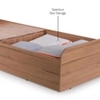 Vienta Engineered Wood Single  Size Bed With Box Storage (Oak Brown Finish)