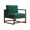 Aura Boucle Fabric Arm Chair in Green Colour
