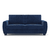 Luna 3 Seater Fabric Sofa (Marine Blue)