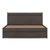 Basel Solid Wood King Size Drawer Storage Bed In Dark Chestnut Finish