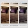 Stoa Paris Satin King Size Bedsheet with 2 Pillow Covers  Size Plum Radiance
