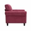 Aerial Boucle Arm Chair Wine Colour