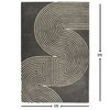 Presto Grey Geometric Hand Tufted Wool Carpet 6X9 Feet