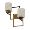 Eliante Modern Wall Lights Mild Steel & Glass Material Antique Gold & White Finish