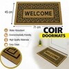 Luxe Home 100% Natural Coir Doormat Welcome Geometric Print (71x45 cm)