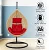 Rattan Egg Single Seater 6 Star Swing Chair Red