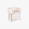 Buda Fabric Lounge Chair in Gold Colour