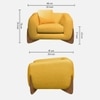 Amala Velvet 1 Seater Sofa Yellow in Colour
