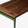 Chalet Teak Wood Coffee Table in Olive Green Colour