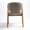 Cleffy Solid Wood Dining Chair in Brown Colour