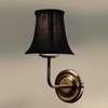 Devansh Steel  Wall Mounted Lamp With Cotton Off Black Shade