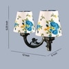 Devansh Metal Electric Wall Light in Antique Gold Colour with Multi Shade Count of 2 Lights