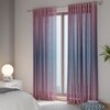 Stoa Paris Sheer Ombre Printed Door Curtain, Aesthetic Curtain with  Light Filtering Balcony,  Set of 1 Parda, Sundowner Affair - Peach