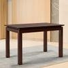 Diner 4 Seater Dining Table In Dark Walnut Finish
