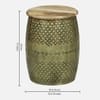 Dynasty Metal Side Table in Gold Finish