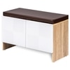 Trudo Modular Shoe Cabinet for 12 Pairs with Seating – Multi-Functional Shoe Storage Bench for Home