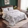 White Floral 4 Pcs Comforter Set With Queen Size Bedsheet With 2 Pillow Covers