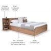 Vienta Engineered Wood King  Size Upholstered Bed With Box Storage (Brentwood Oak Brown Finish)