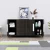 Hexa Red Multipurpose Storage Cabinet With 4 Drawer 3 Door in Flower Wenge Colour