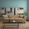 Winchester 3 Seater Leather Sofa in Camel Colour