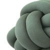 Nodo Cotton Knitted Knot Pillow  Honey Dew 11X11 Inches