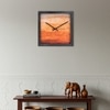 Sunset-Inspired Dial Square Wooden Wall Clock