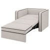 Elano Modern Premium 1 Seater Boucle  Pull Out Sofa Cum Bed with Improted Mechanism In off  White  Color