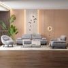 Barret 3 Seater Fabric Sofa in Grey Ice Colour