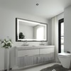 Modern Rectangular LED Mirror with Gold Stainless Steel Frame