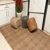 Laba Jute Rectangle Carpets Durry  in Natural Colour