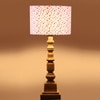 Devansh Multicolor Cotton Table Lamp With  Wood Natural Base (7X7X21.25 Inches)-16