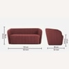 Candler Fabric Sofa (Pink)