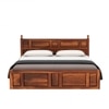 Krispy Solid Wood Queen  Size Bed Without Storage (Teak Finish)