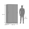 Jaden Engineered Wood 2 Door Sliding Wardrobe Without Mirror
