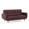 Waverly 2 Seater Leather Sofa in Deep Burgundy Colour