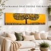 Abstract Botanical Tree Wildflower Canvas Wall Art 12 x 46 Inch