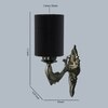 Devansh Metal Electric Wall Light in Antique Gold Colour with Black Shade Count of 1 Light