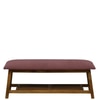 Svolvær Solid Wood Shoe Rack with Seating in Walnut Brown finish