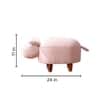 Whiskers Collection Bunny Rabbit Pouf Seating For Kids Room Pink