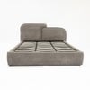 Cloud Engineered Wood King  Size Bed Without Storage (Grey Colour)