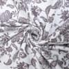 White And Chocolate Floral Cotton 400 Tc Reversible Single Bed Dohar 240 X160 Cm