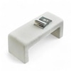 Wooden Twist Soft Furry Boucle Upholstered Ottoman Bench in White Colour