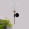 Devansh Metal Electric Wall Light in black Colour with White Shade Count of 1 Light