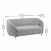 Nero Velvet 2 Seater Sofa in Grey Colour