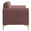 Veniza Velvet 2 Seater Sofa In Peech Colour